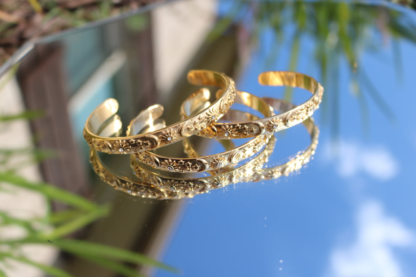 Sun, Moon, Stars Bangle