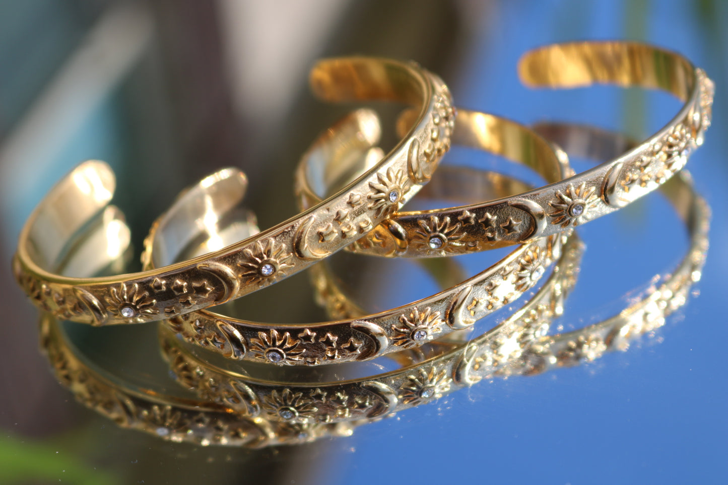 Sun, Moon, Stars Bangle