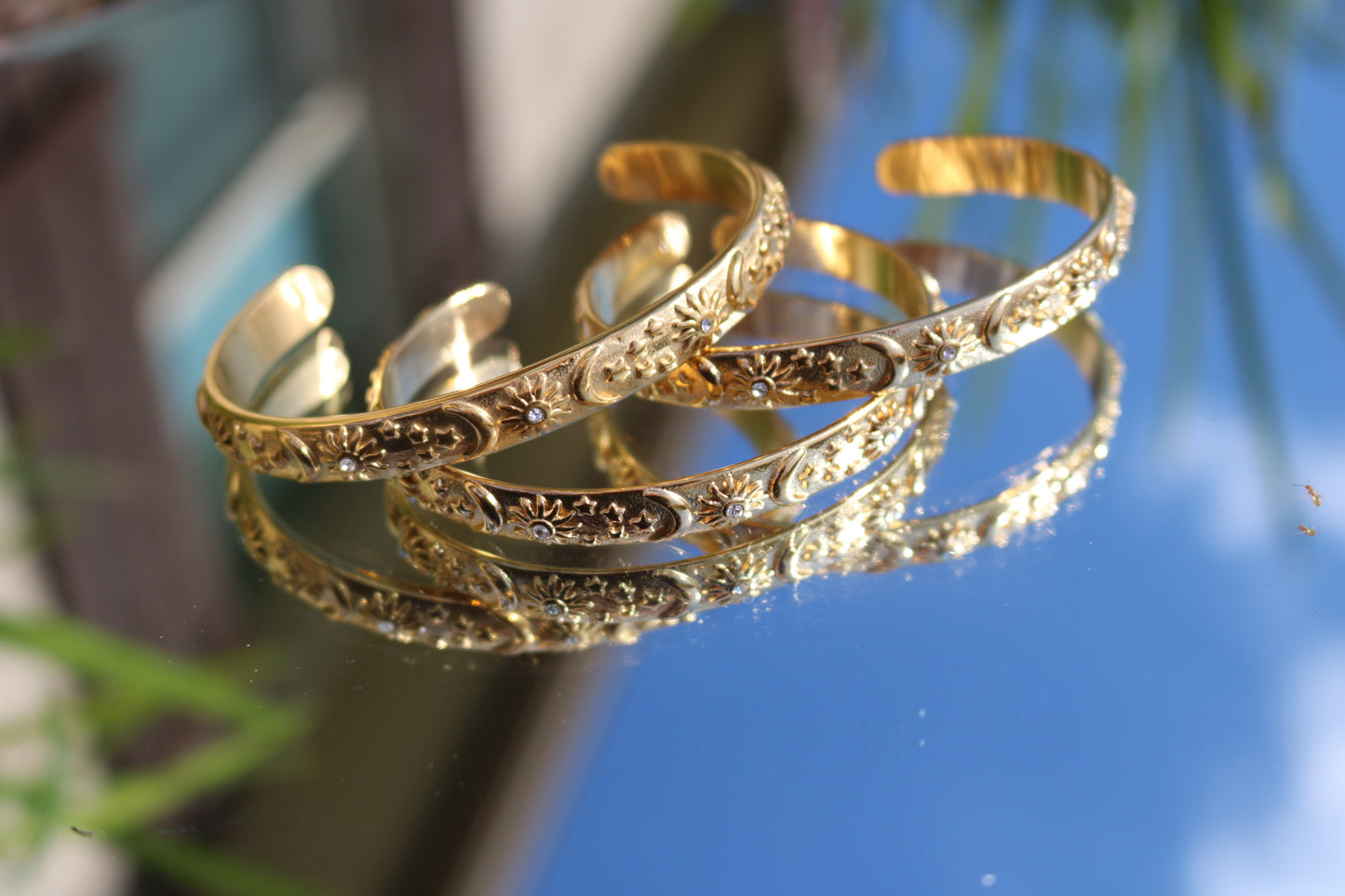 Sun, Moon, Stars Bangle