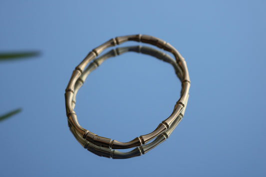 Gold bamboo bangle